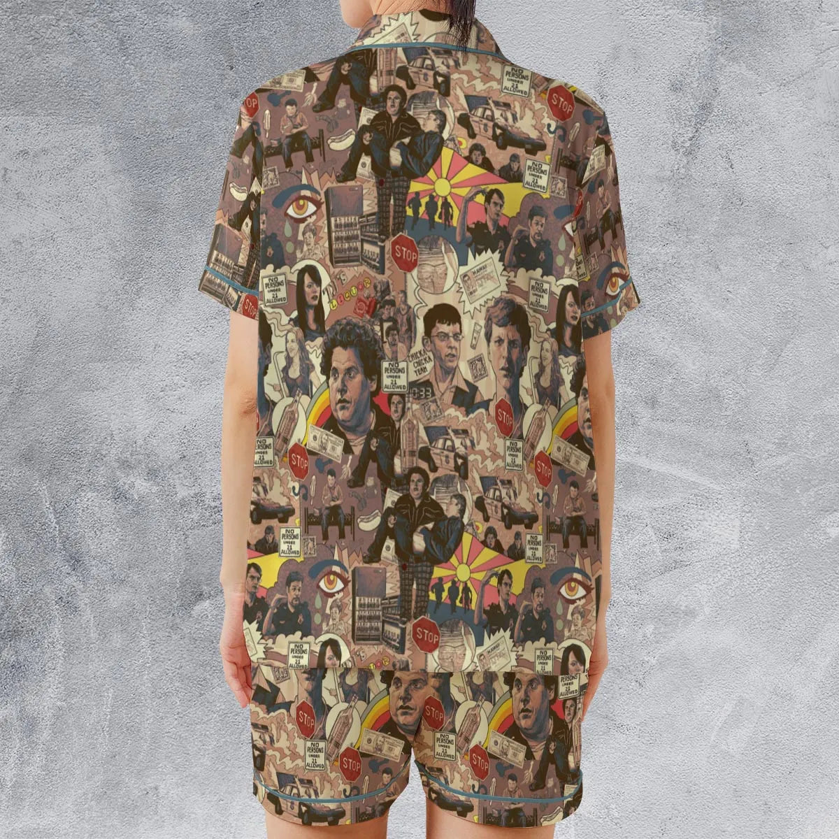 Satin Short-Sleeve Pajamas Set - G5YPJ3JV