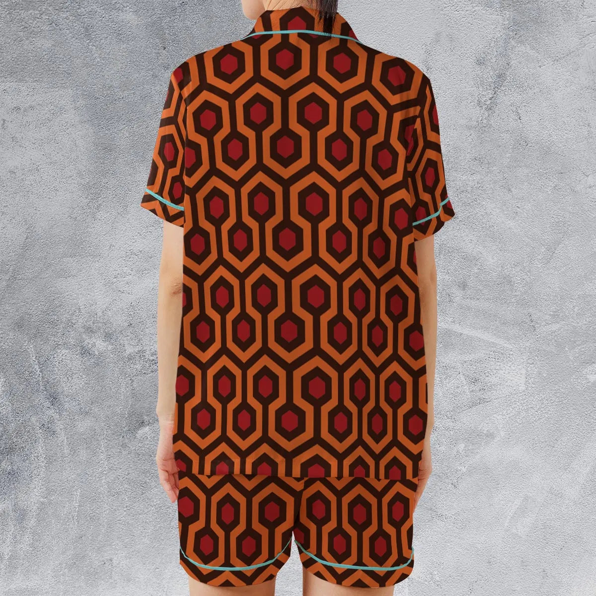 Satin Short-Sleeve Pajamas Set - ZCBTNT5M