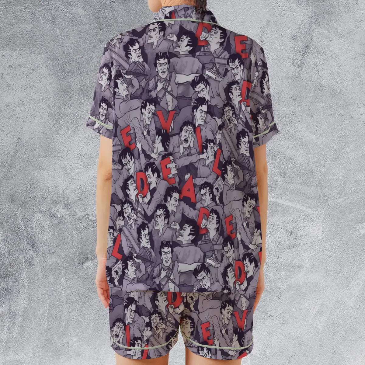 Satin Short-Sleeve Pajamas Set - 4K8MJXVR