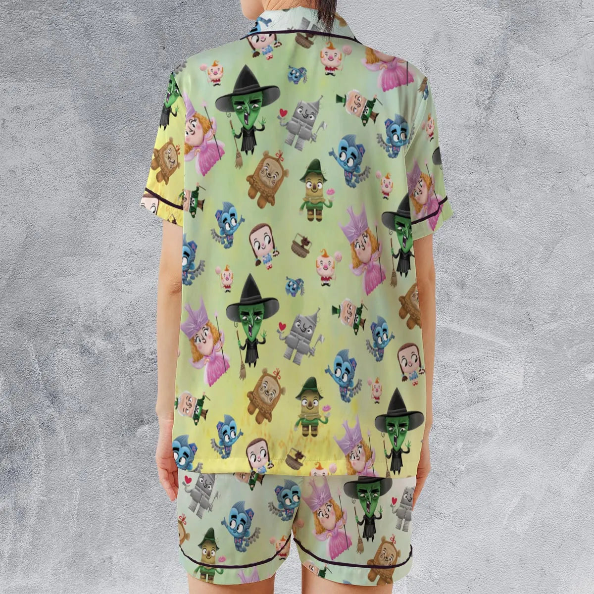 Satin Short-Sleeve Pajamas Set - 95QSUBC5