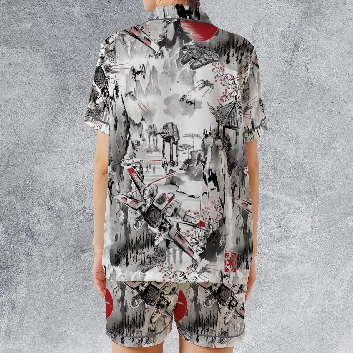 Satin Short-Sleeve Pajamas Set - WRHBML7L