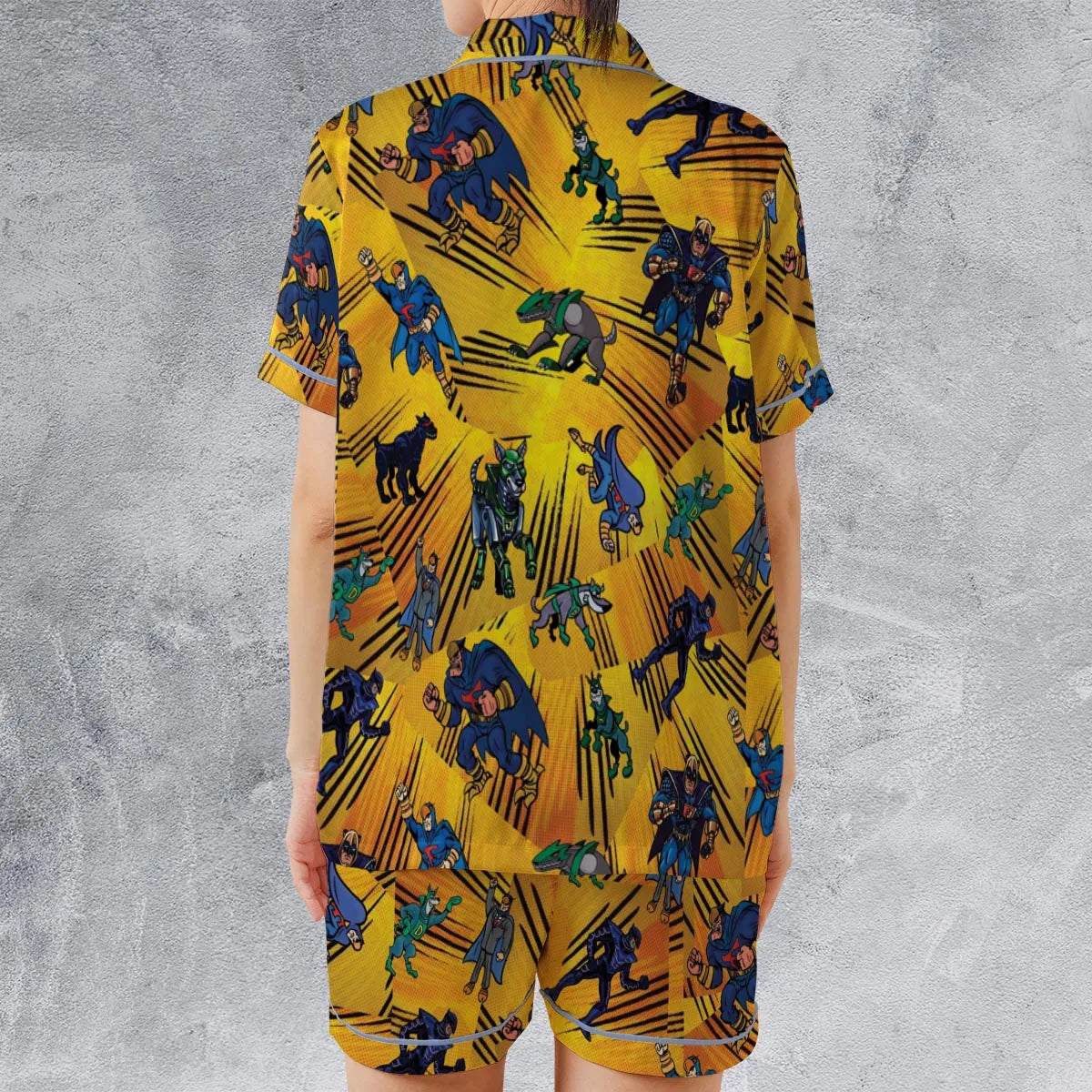 Satin Short-Sleeve Pajamas Set - 4X3986SM