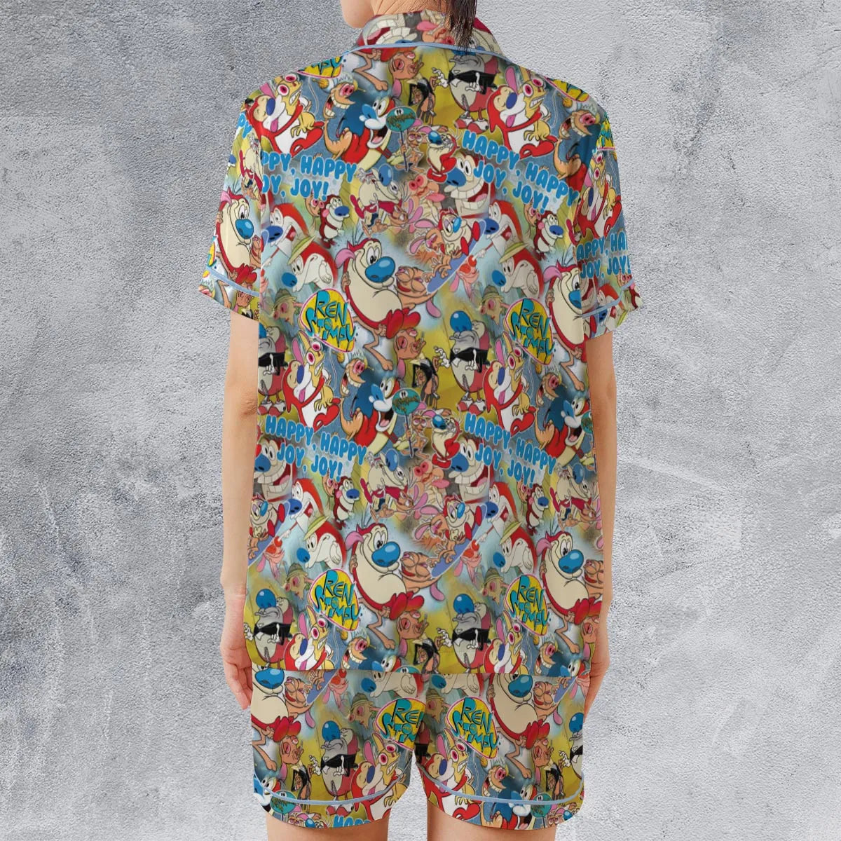 Satin Short-Sleeve Pajamas Set - 6QBA4E52
