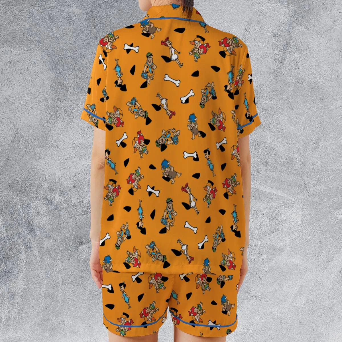 Satin Short-Sleeve Pajamas Set - UXJQGWPX