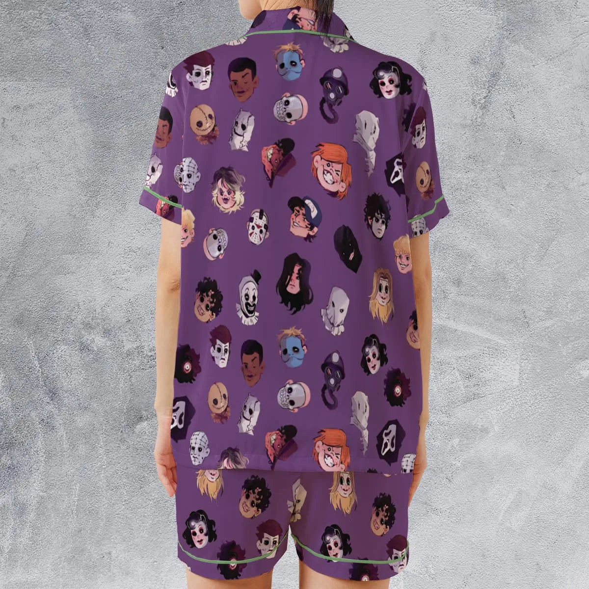 Satin Short-Sleeve Pajamas Set - NBTQA7GY