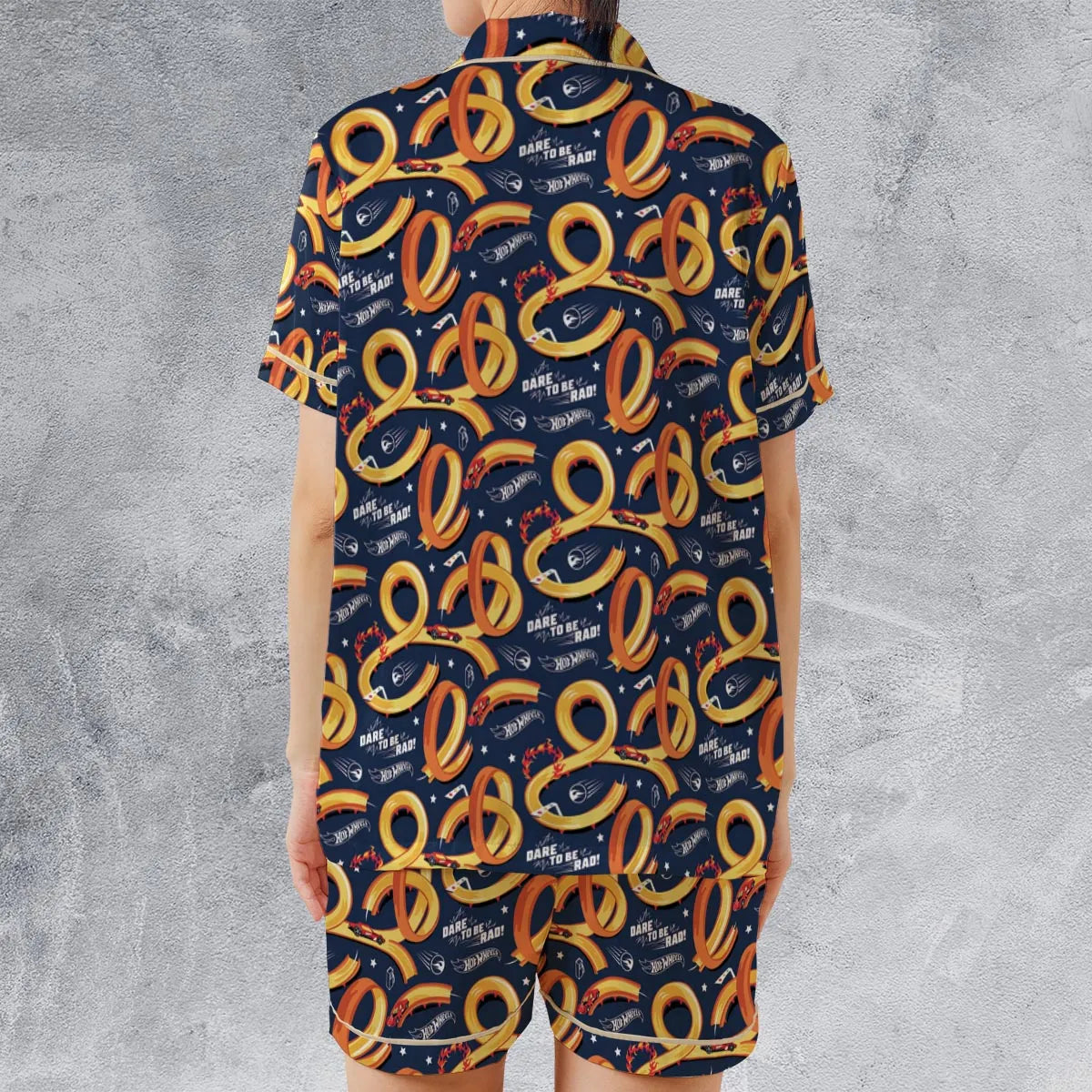 Satin Short-Sleeve Pajamas Set - BP4HYFAS