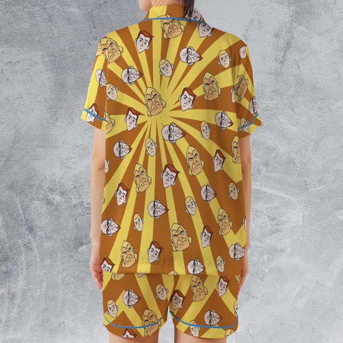 Satin Short-Sleeve Pajamas Set - WCC8MUT8