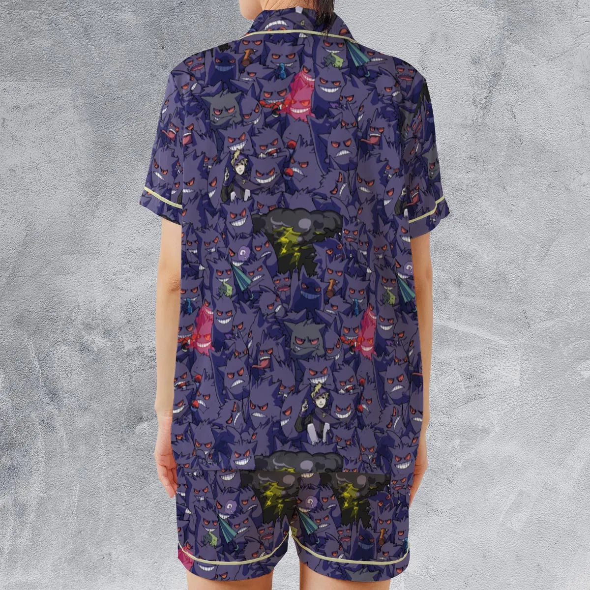 Satin Short-Sleeve Pajamas Set - S1NBKU8J