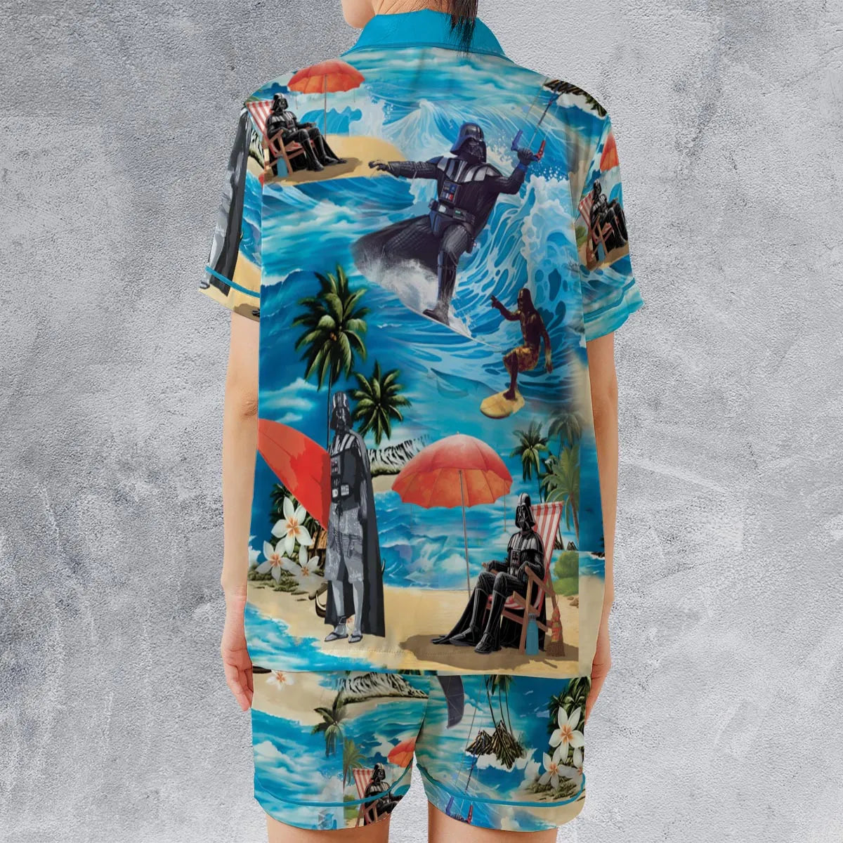 Satin Short-Sleeve Pajamas Set - V17WJUX9