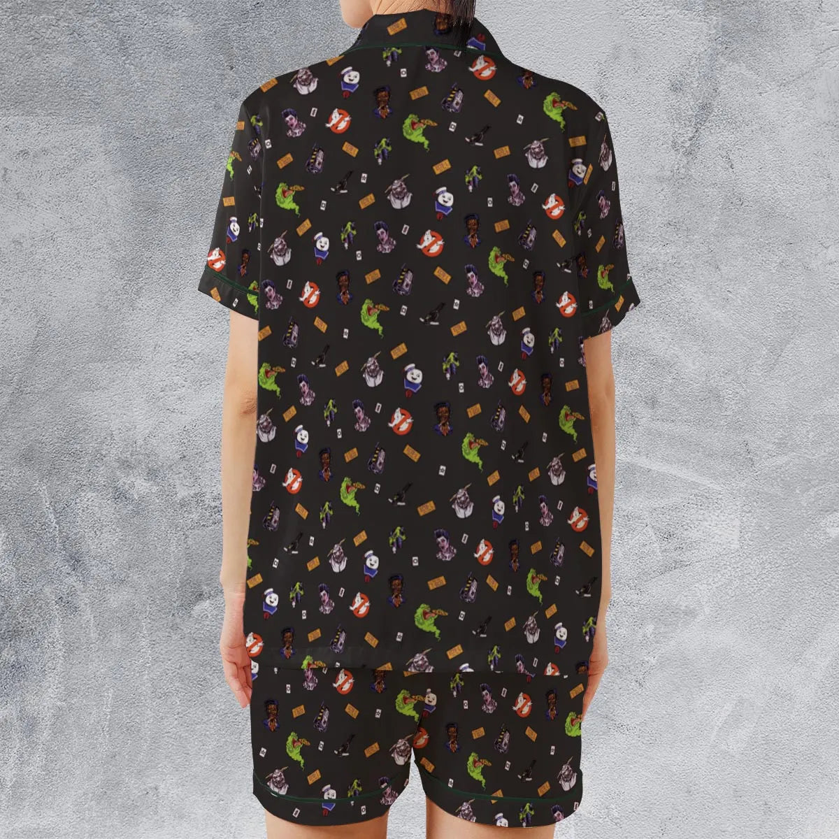 Satin Short-Sleeve Pajamas Set - 9B7L1D7A