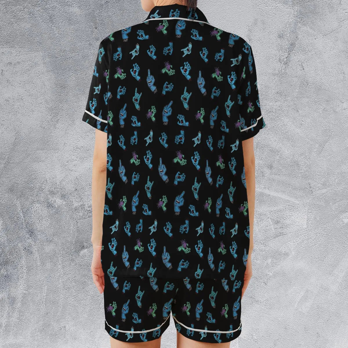 Satin Short-Sleeve Pajamas Set - NPT18GQ1