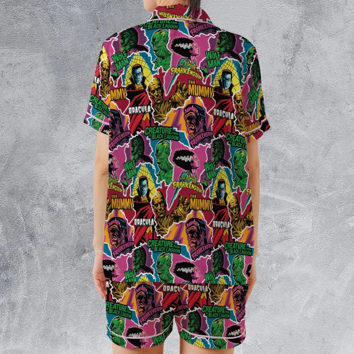 Satin Short-Sleeve Pajamas Set - V8G8A5UP