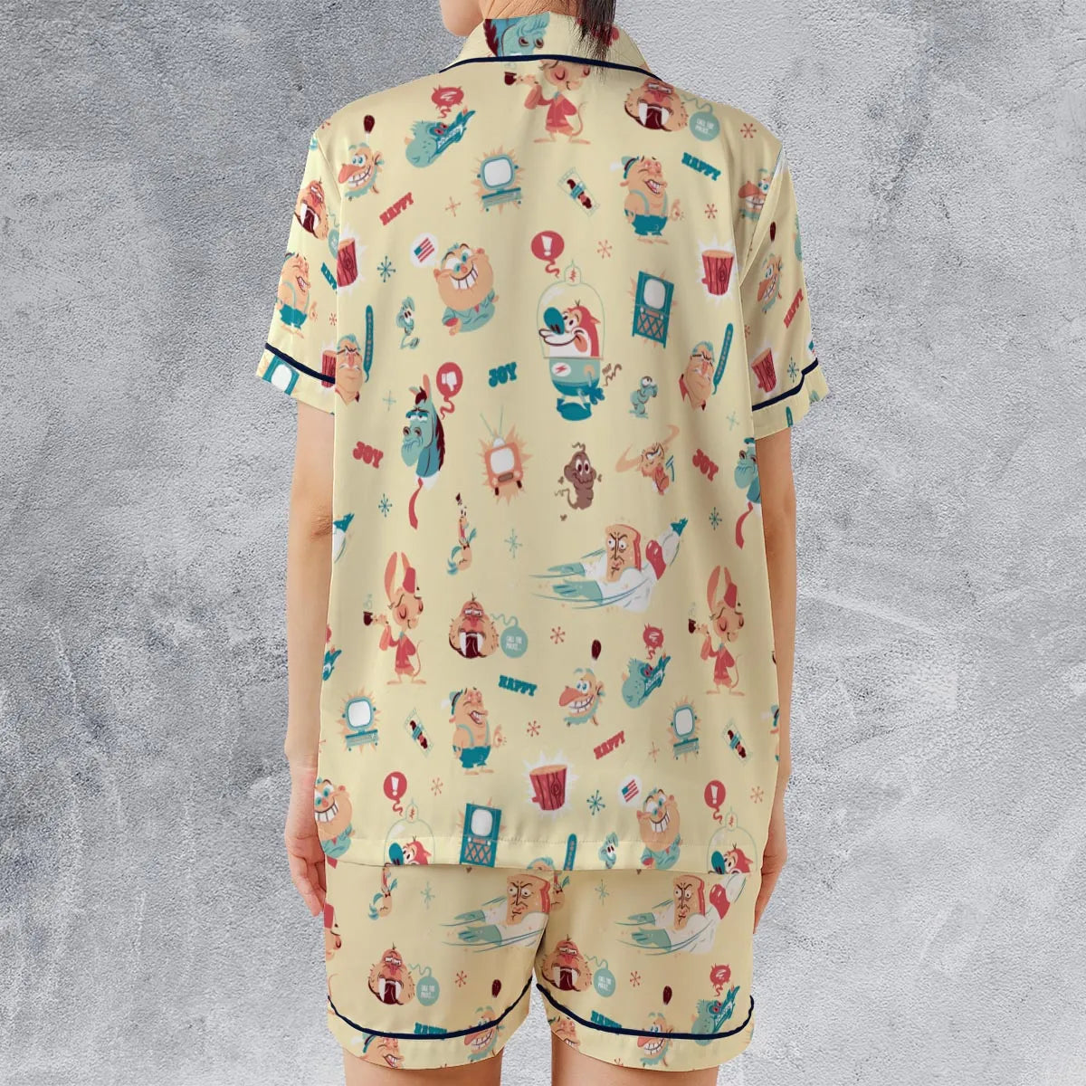 Satin Short-Sleeve Pajamas Set - 848919FR