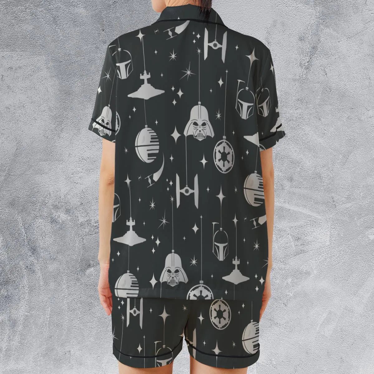 Satin Short-Sleeve Pajamas Set - P8W8XK2R