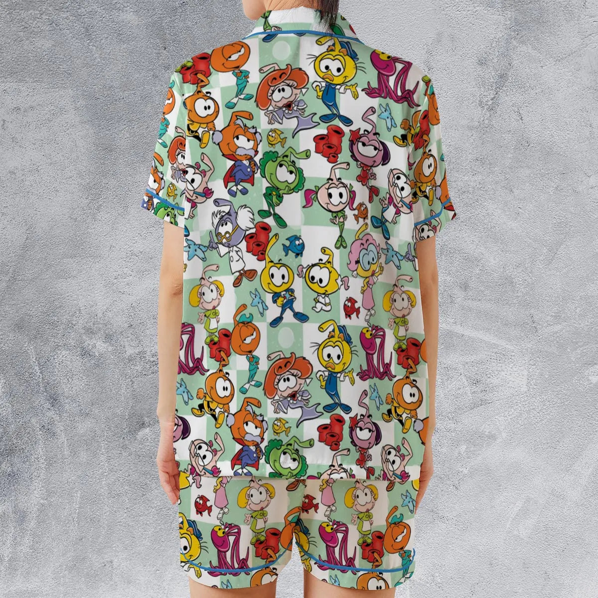 Satin Short-Sleeve Pajamas Set - S5R35RST
