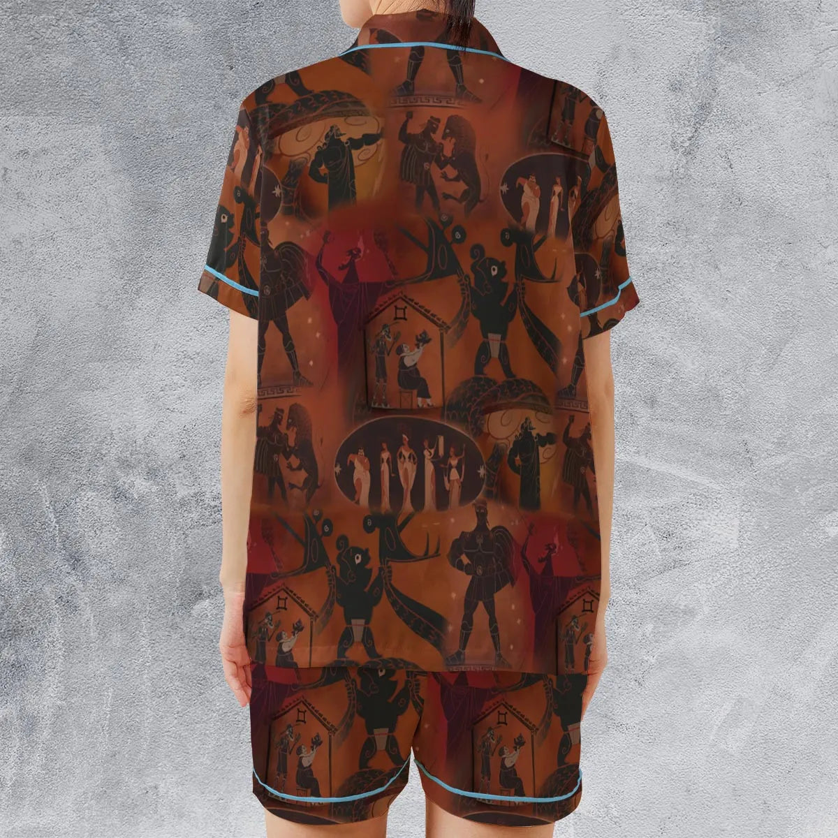 Satin Short-Sleeve Pajamas Set - X5HAX5PP
