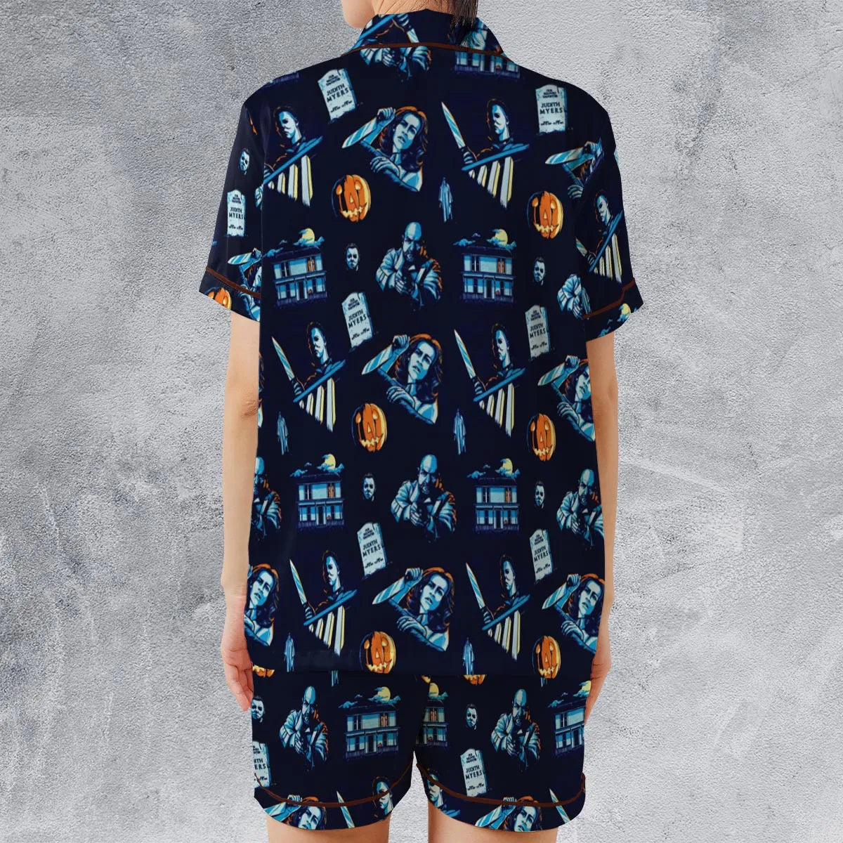 Satin Short-Sleeve Pajamas Set - CHX7WG1N