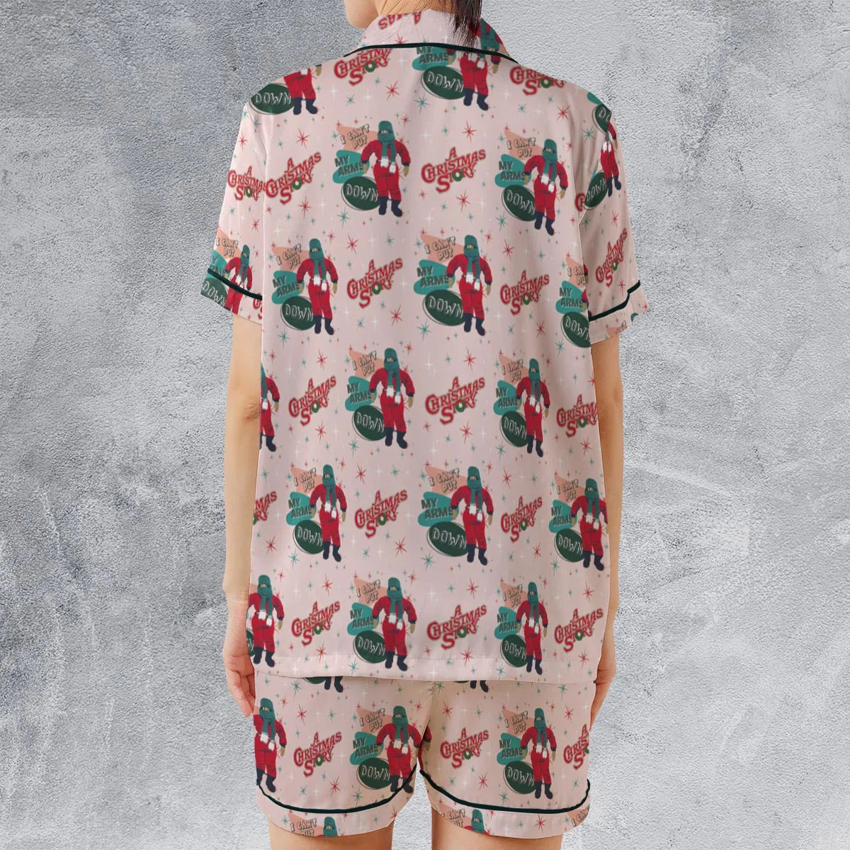 Satin Short-Sleeve Pajamas Set - P1U72VW6