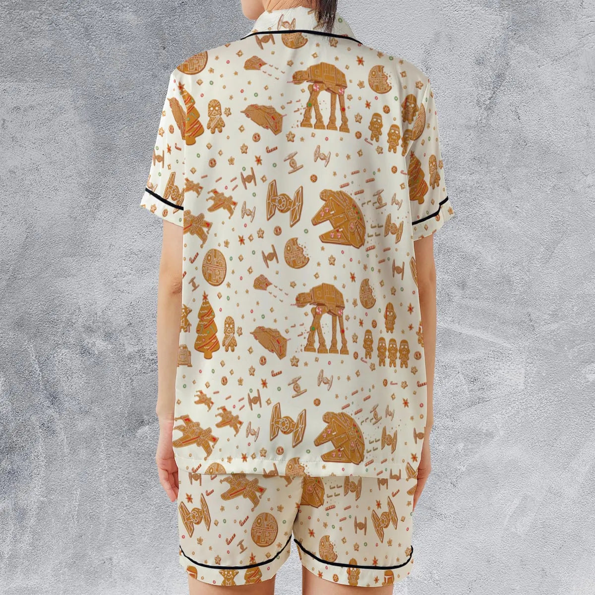 Satin Short-Sleeve Pajamas Set - 7HZV3TD8