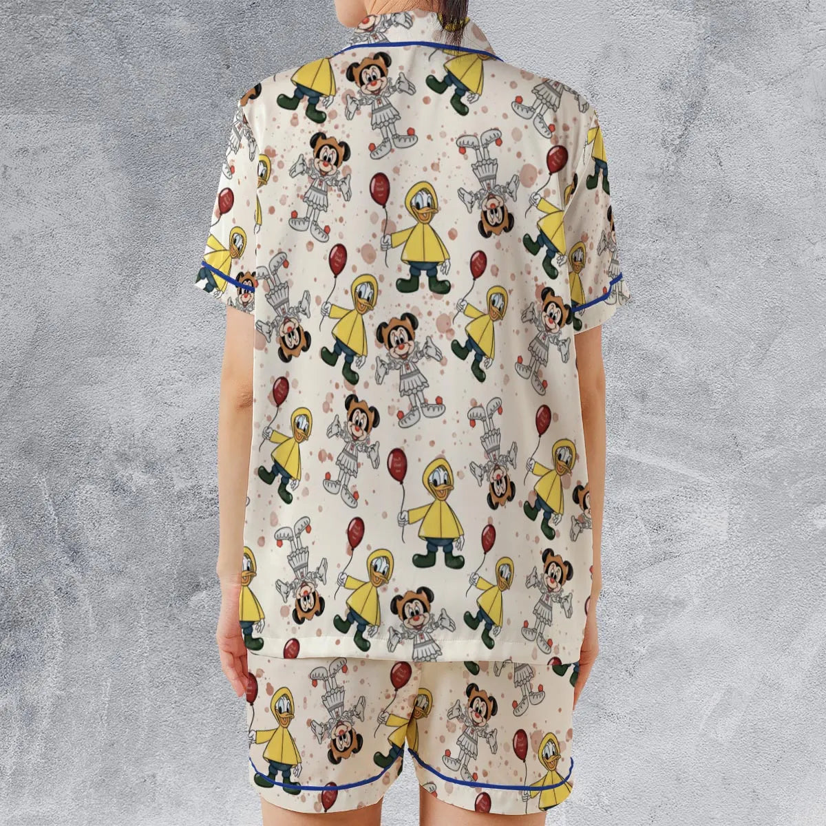 Satin Short-Sleeve Pajamas Set - EN6YZP4Q