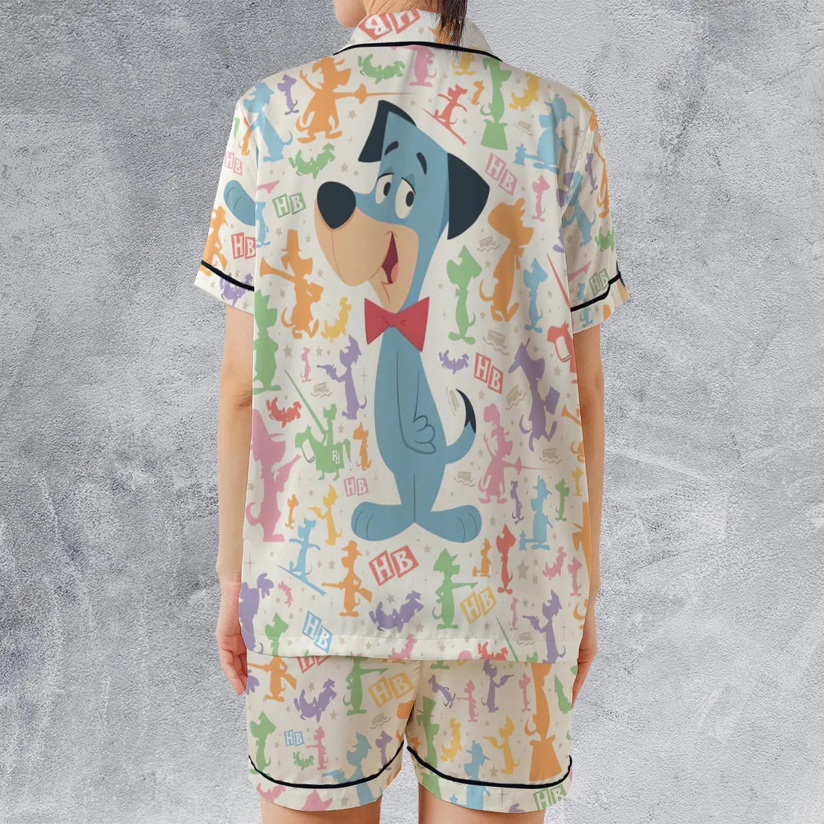 Satin Short-Sleeve Pajamas Set - KZR8KNDW
