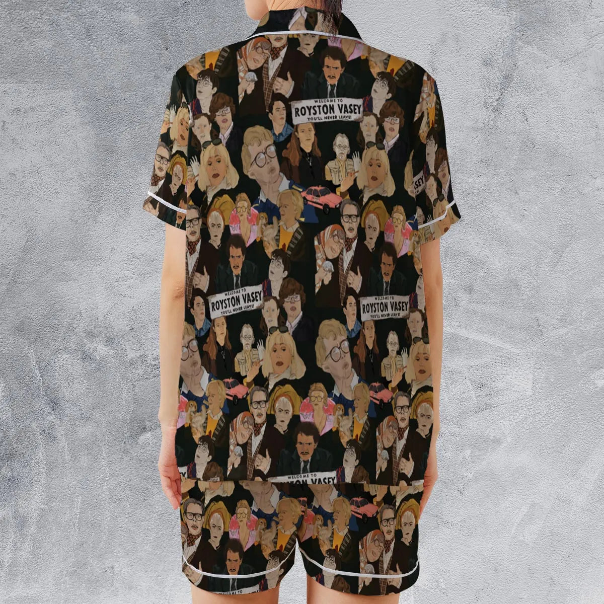 Satin Short-Sleeve Pajamas Set - 5RKTJLEW