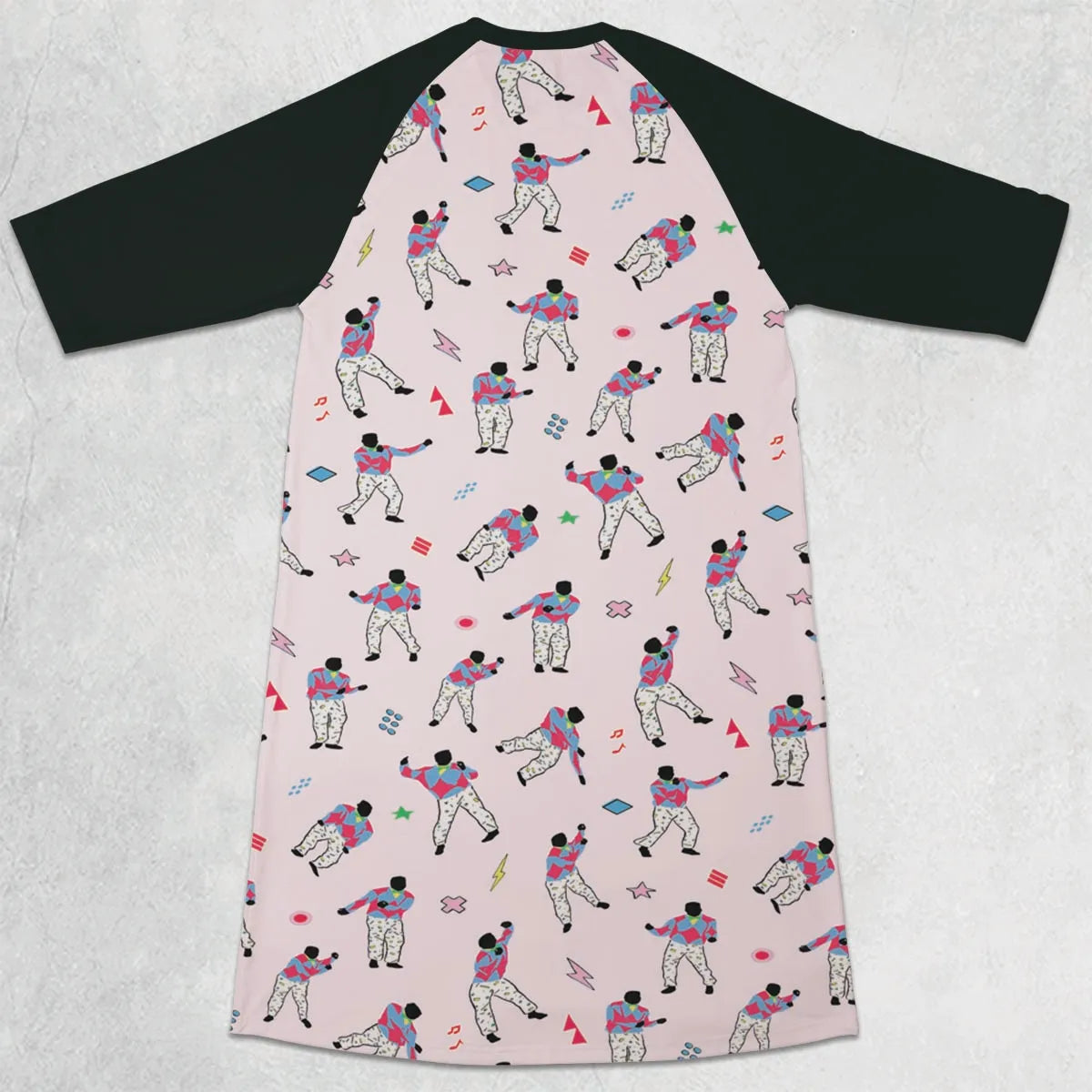 3/4 Sleeve Raglan Dress - 9VU65Y97