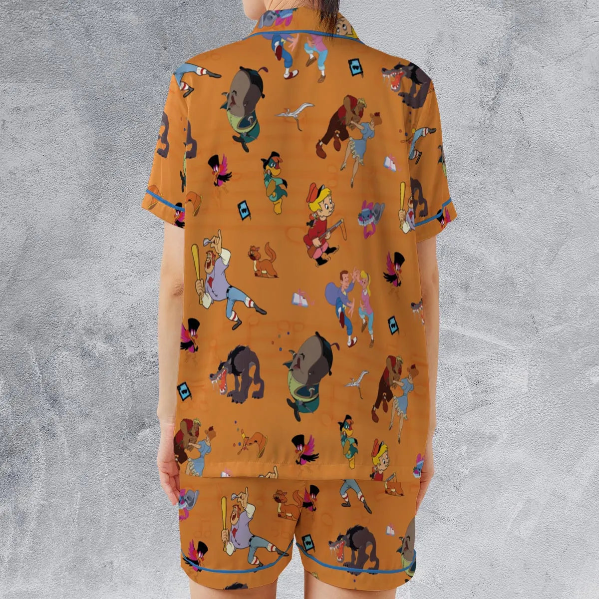 Satin Short-Sleeve Pajamas Set - APV9SXCK