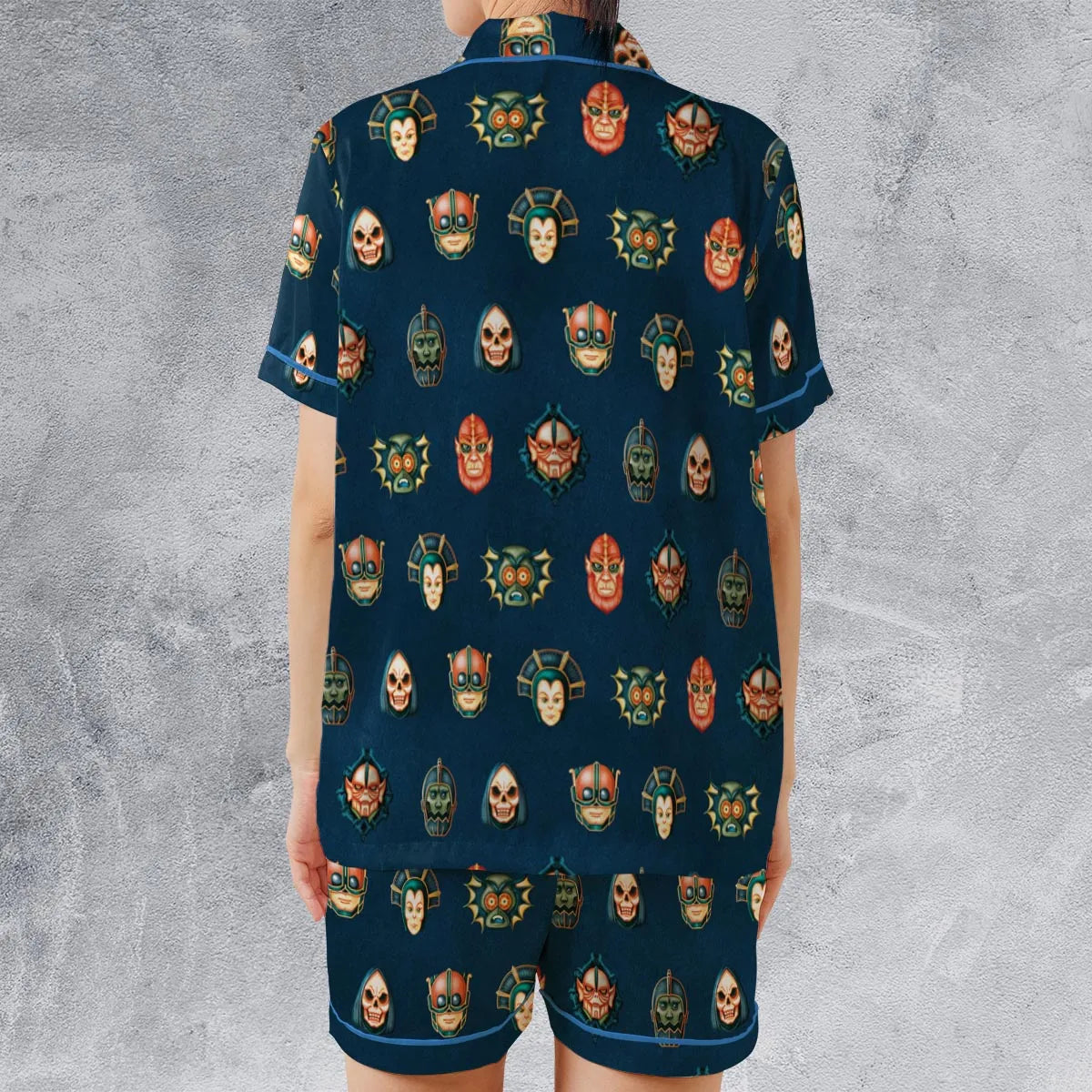 Satin Short-Sleeve Pajamas Set - HEW53W7L