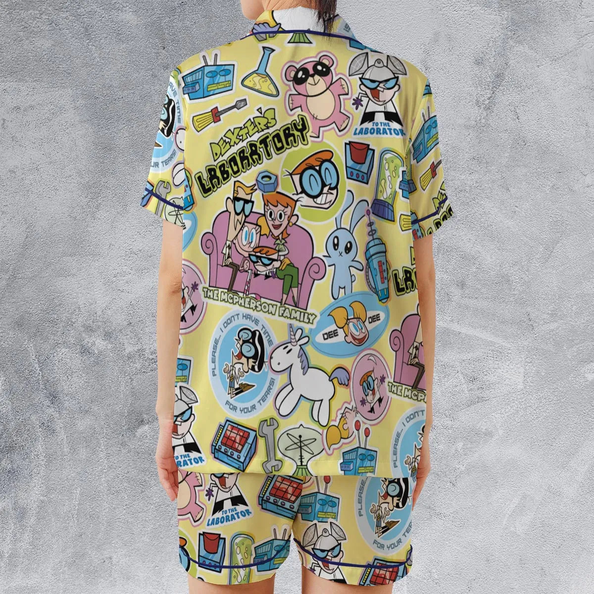 Satin Short-Sleeve Pajamas Set - J58V8UGR