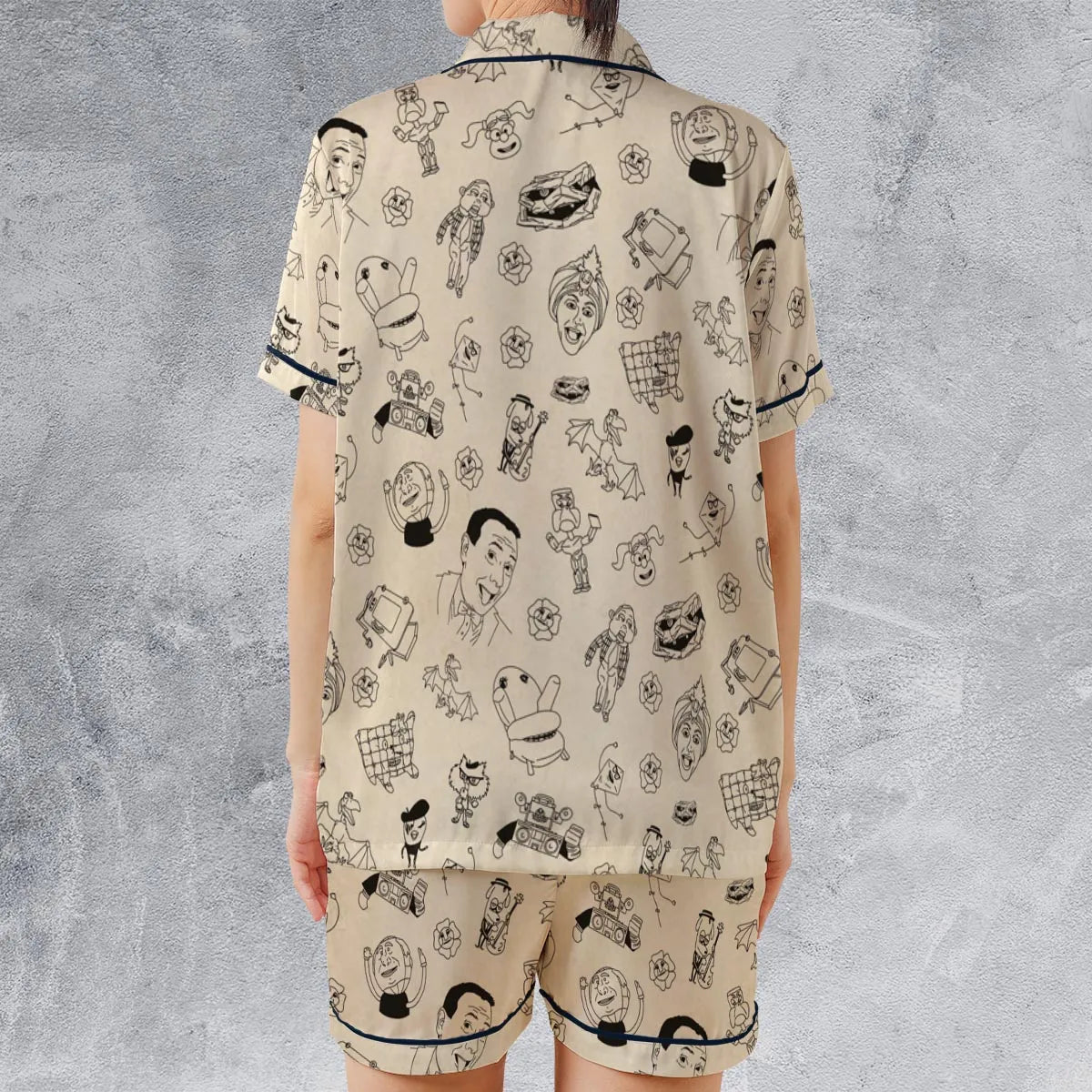 Satin Short-Sleeve Pajamas Set - JA2K57AE