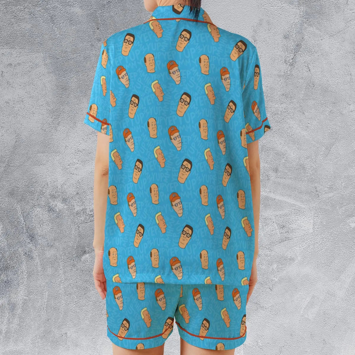 Satin Short-Sleeve Pajamas Set - P1ZEQVYX