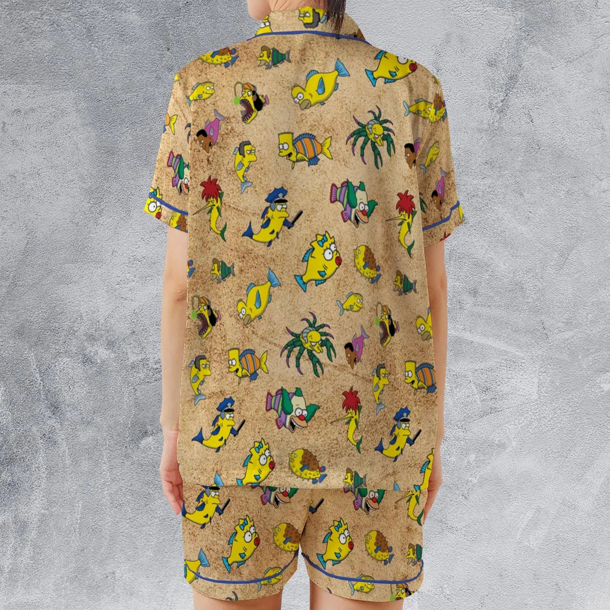 Satin Short-Sleeve Pajamas Set - 4WWH85L7