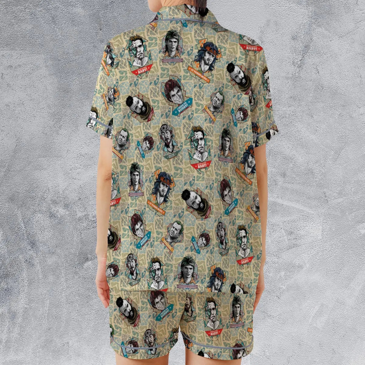 Satin Short-Sleeve Pajamas Set - GQANJQC8