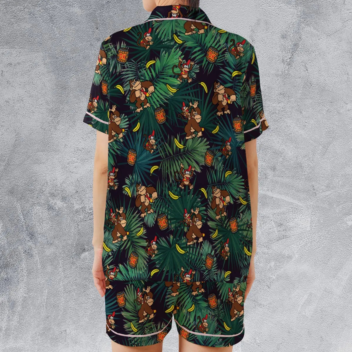 Satin Short-Sleeve Pajamas Set - YQNXU5H3