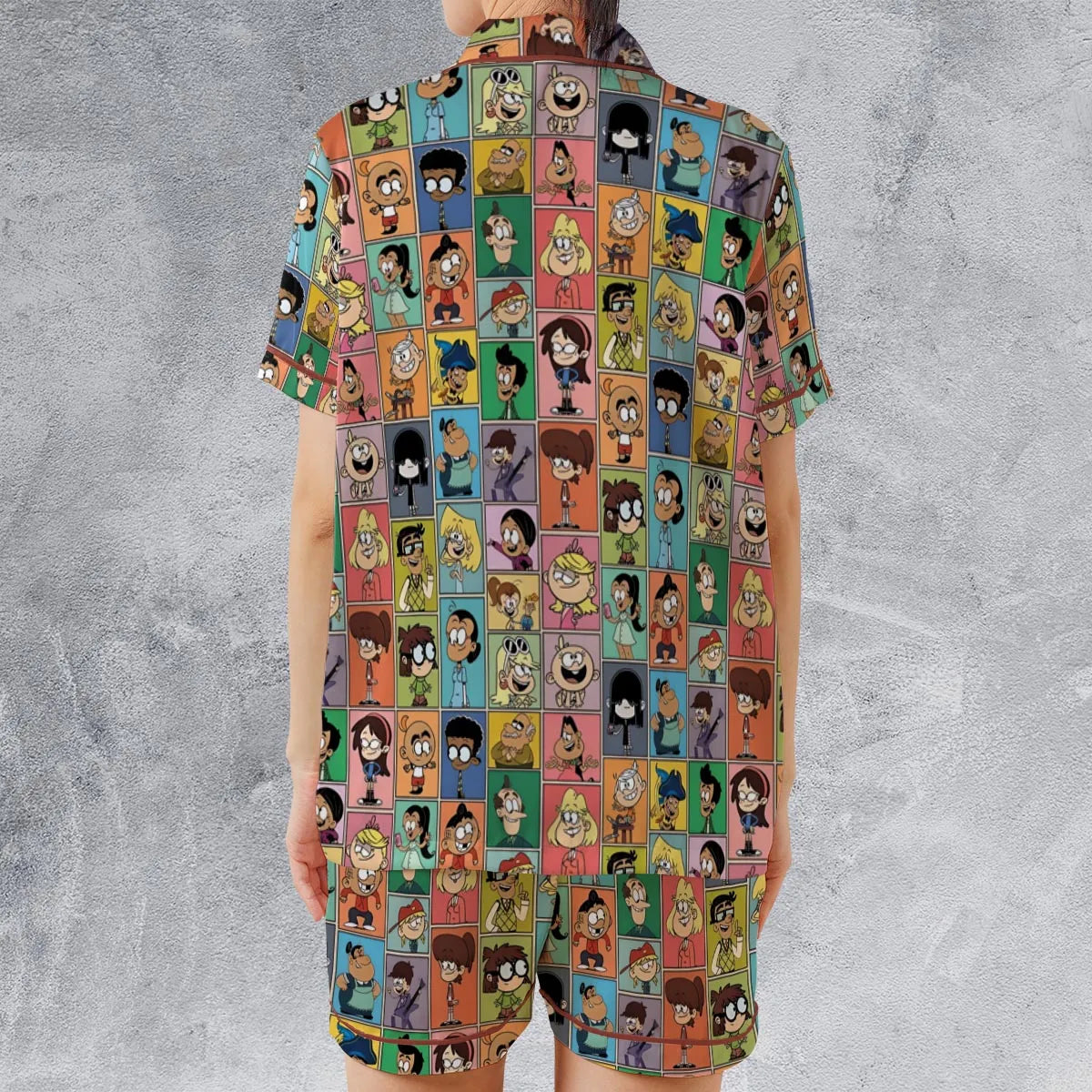 Satin Short-Sleeve Pajamas Set - KJ7QQWST