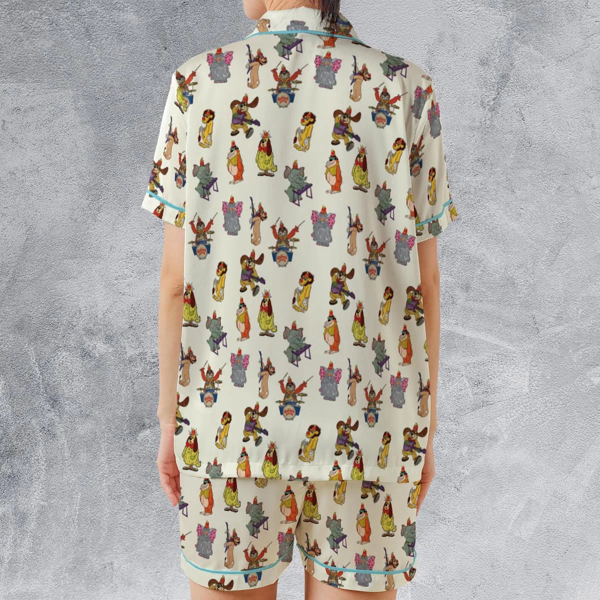 Satin Short-Sleeve Pajamas Set - X2WXDAHK