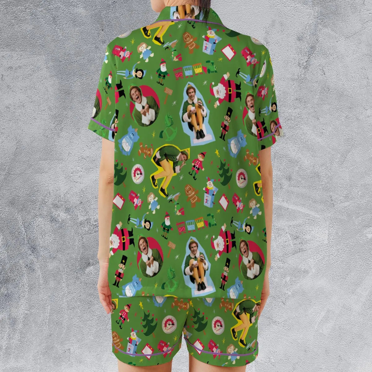 Satin Short-Sleeve Pajamas Set - EH8AYP3X