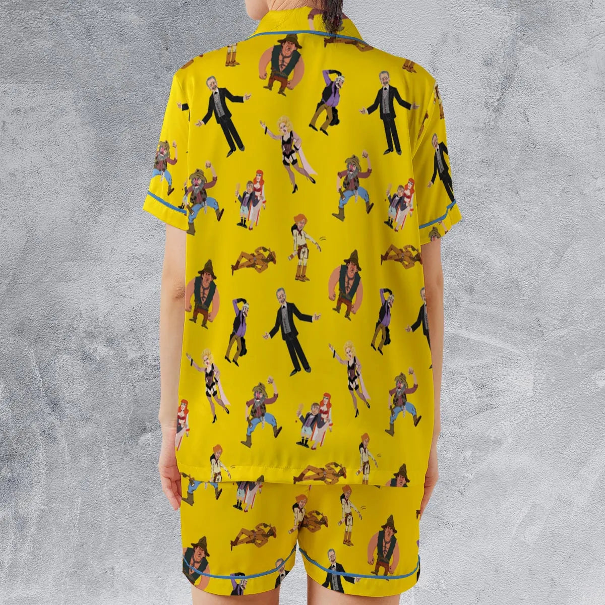 Satin Short-Sleeve Pajamas Set - HWYD1H2F