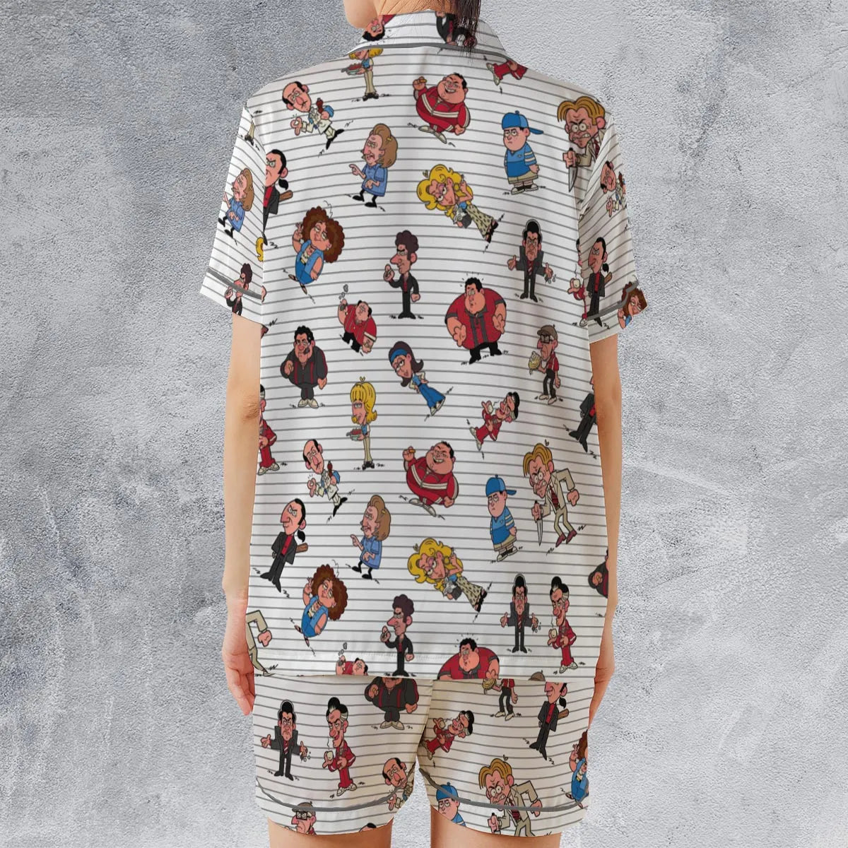 Satin Short-Sleeve Pajamas Set - MN1LXYCH