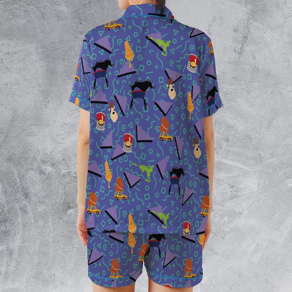 Satin Short-Sleeve Pajamas Set - E1RS2GGY