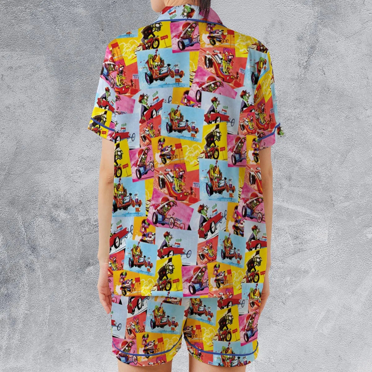 Satin Short-Sleeve Pajamas Set - X64RC2RZ