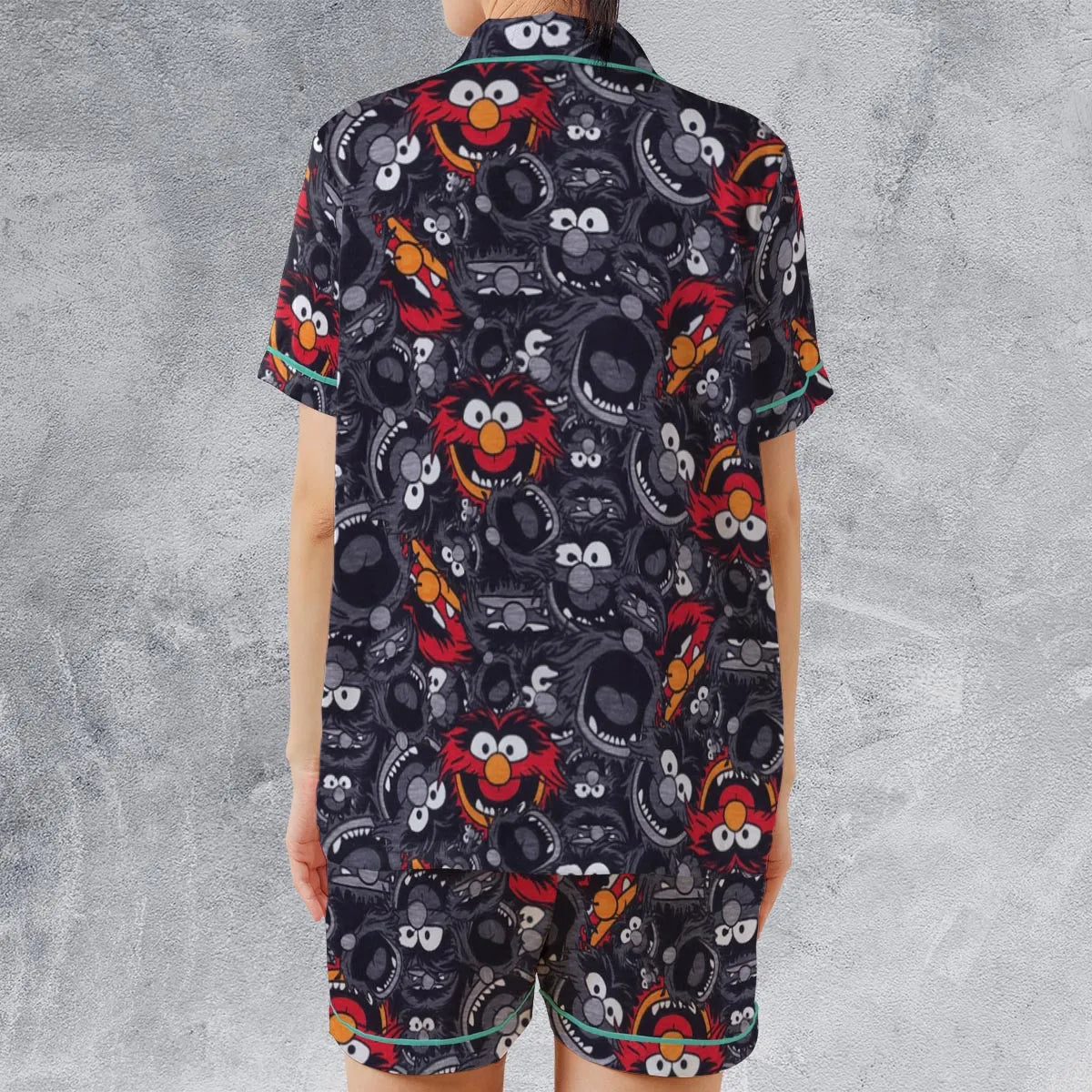 Satin Short-Sleeve Pajamas Set - YQRTGAZ8