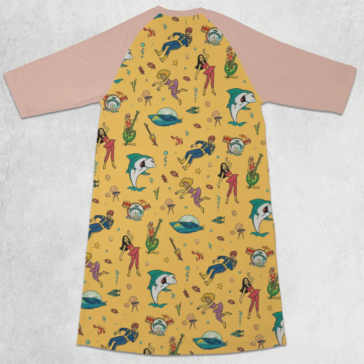 3/4 Sleeve Raglan Dress - 194B9EBK