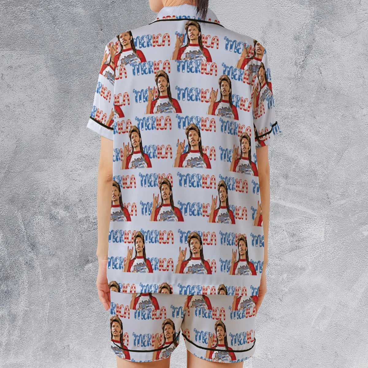 Satin Short-Sleeve Pajamas Set - 44V8YLWM