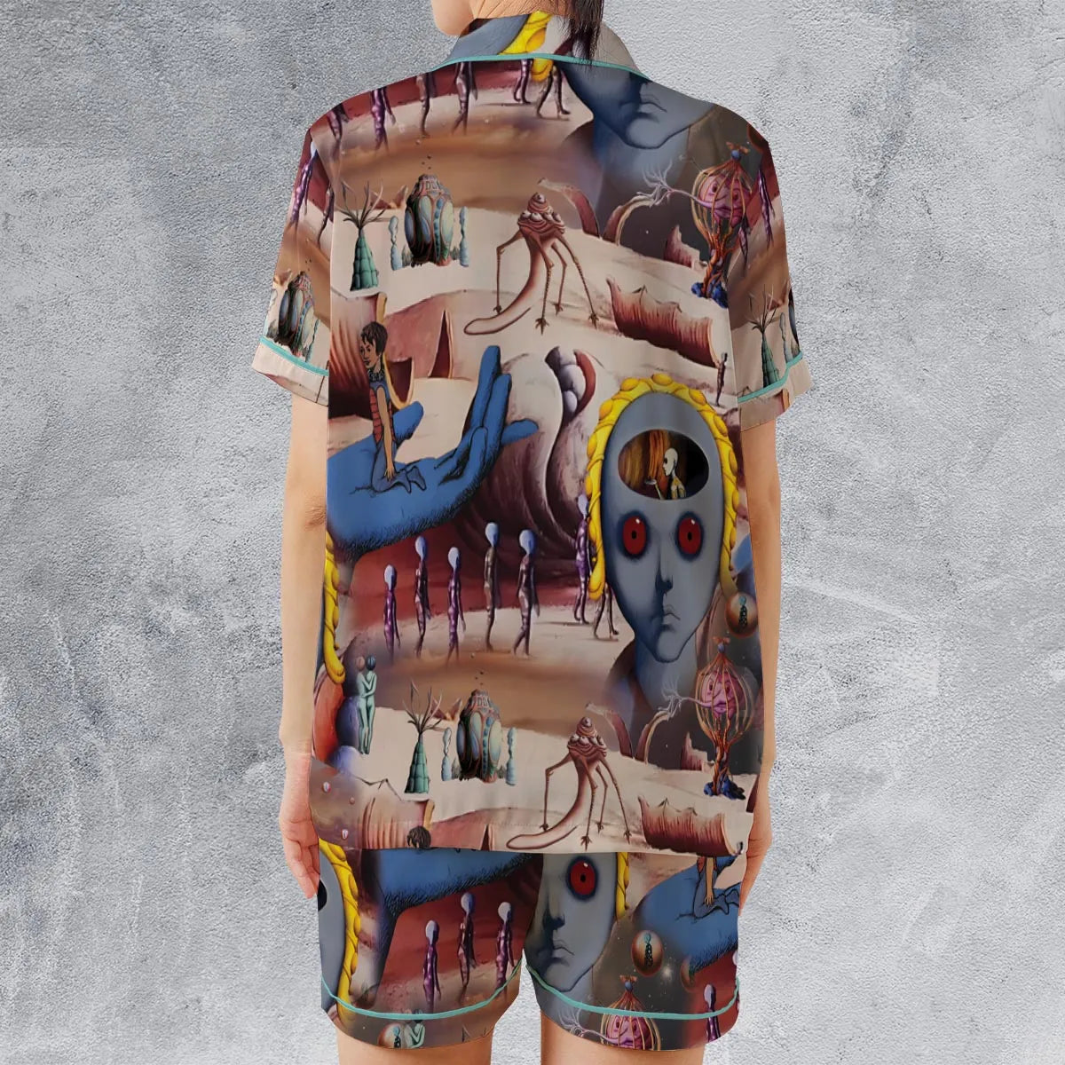 Satin Short-Sleeve Pajamas Set - Y3TZPHKN
