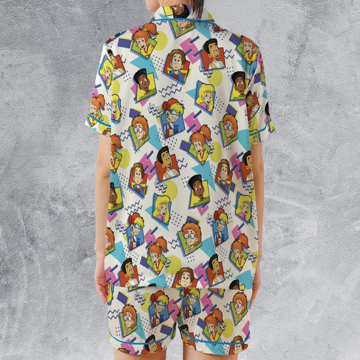 Satin Short-Sleeve Pajamas Set - 9SUML91W