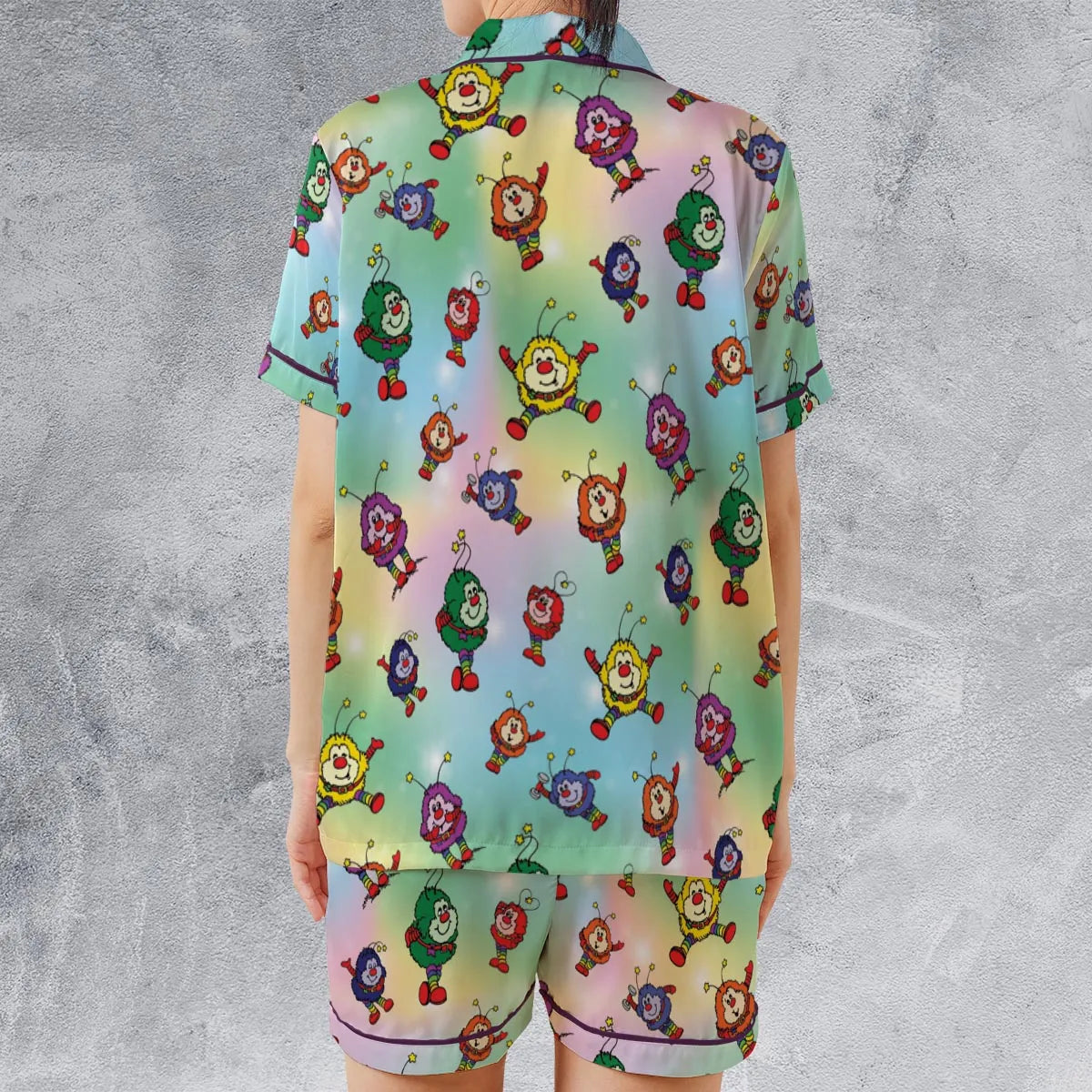 Satin Short-Sleeve Pajamas Set - 26TPSRSA