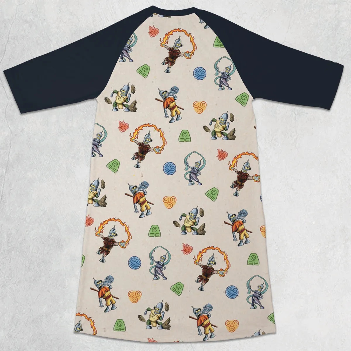 3/4 Sleeve Raglan Dress - VFP5BZM9