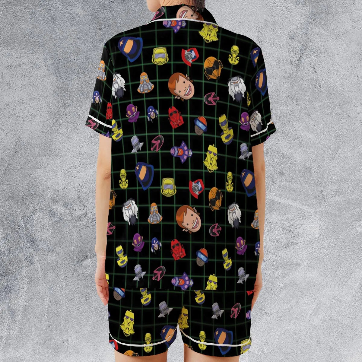Satin Short-Sleeve Pajamas Set - 451Y6T6F